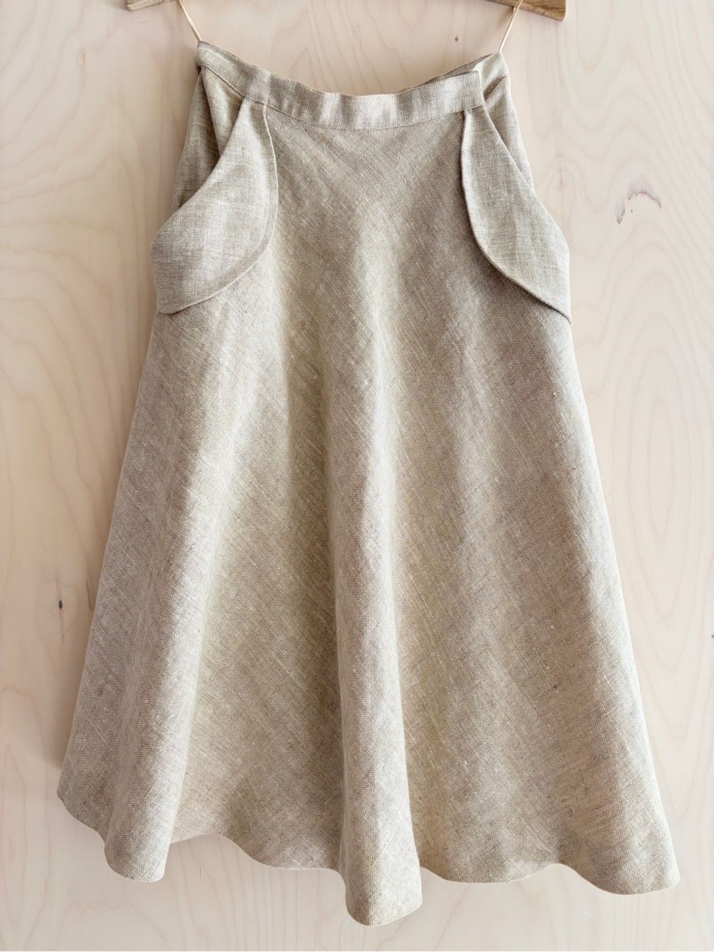 Koos Vintage 100% Linen Blend Circle Skirt